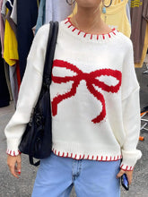 Suéter holgado con lazo de jacquard